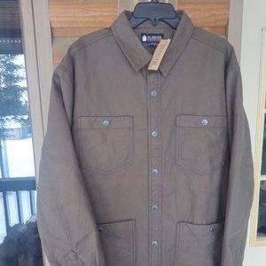 Men's Alaskan Hardgear Trapline Flannel Shirt Jac, Sitka Spruce Green, Sz XLG NE